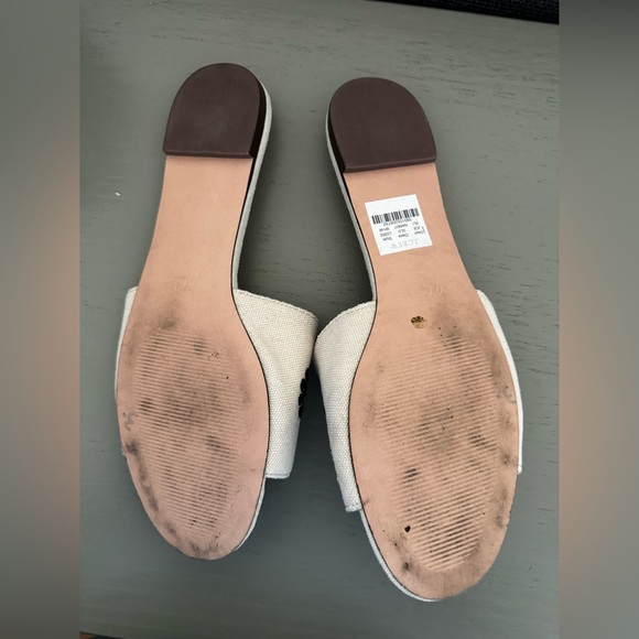 J. Crew Women’s Embroidered Cora Tan And Black Bohemian Slide Sandals Size 9.5 - Picture 6 of 9